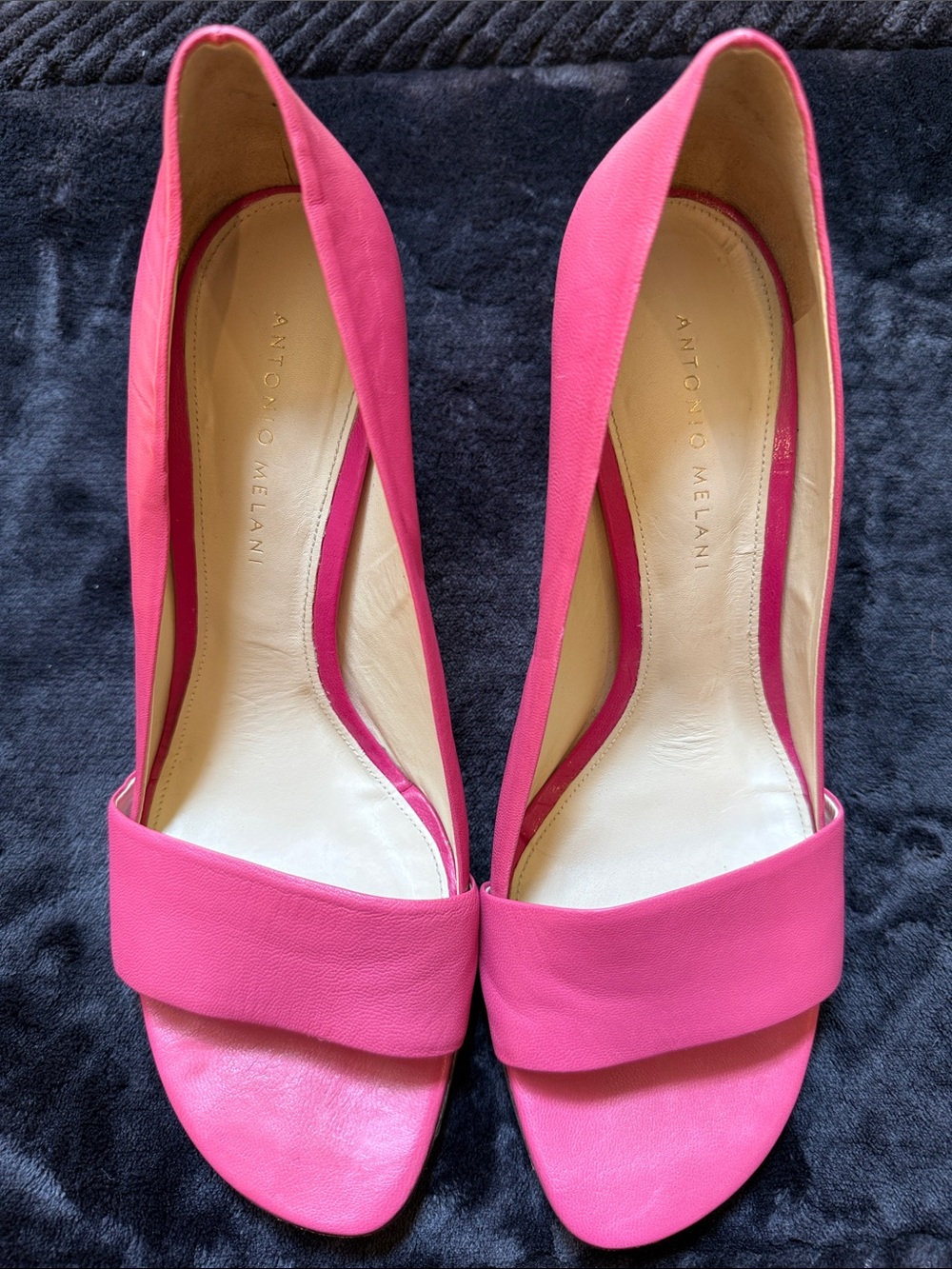 ANTONIO MELANI Hot Pink Open-Toe Dress Pumps Sz. 9.5